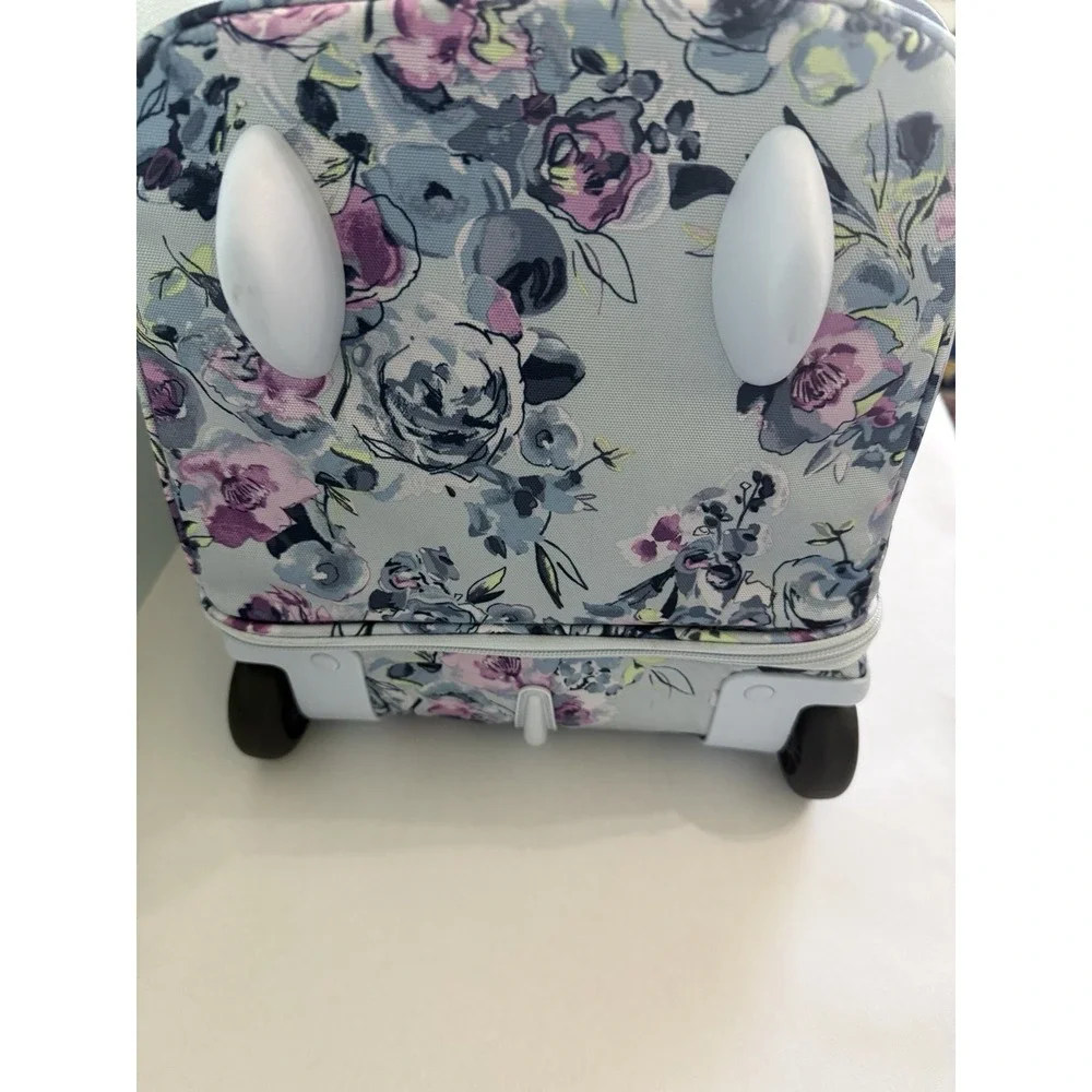 Vera Bradley Rolling Duffle Weekend Travel Bag Carry On Luggage Floral Pastel